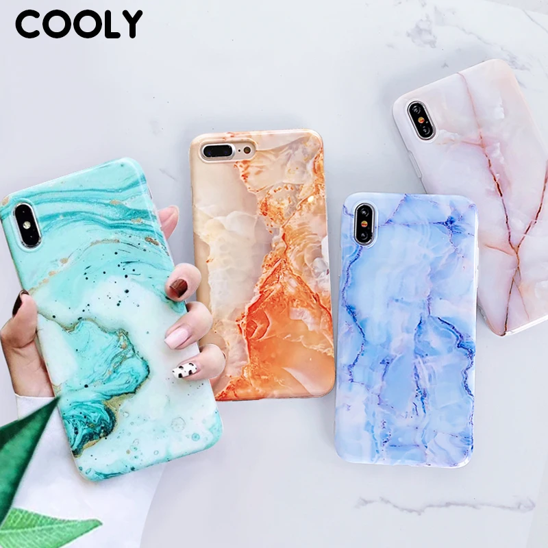 COOLY Гладкий мраморный чехол для iphone 11 Pro Max чехол для Huawei P30 P20 Pro Mate 30 Lite 20 Nova 3i 3e 4e 5i IMD силиконовый чехол