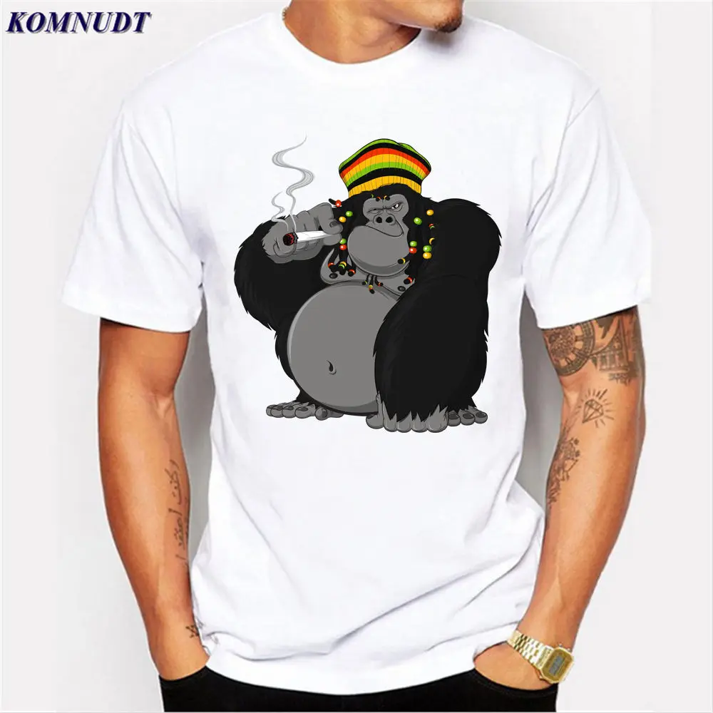 2018 Men T Shirt Plus Size Clothes Brand Smoking Orang 3D Print