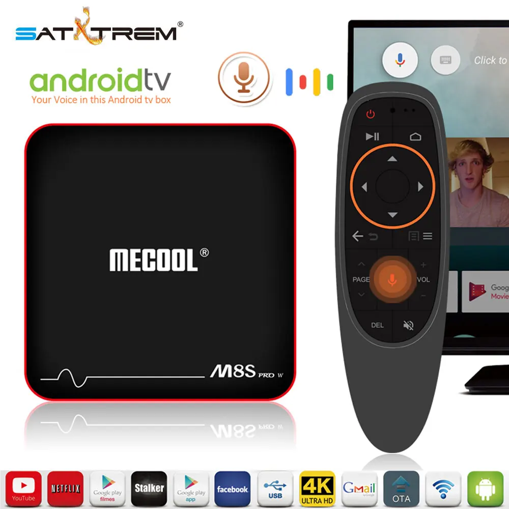 

Mecool M8S PRO W Voice Control Smart TV Box Android 7.1 Amlogic S905W 2GB DDR3 IPTV Stalker Set-top Box PK X96 H96 Pro TX3 A95X