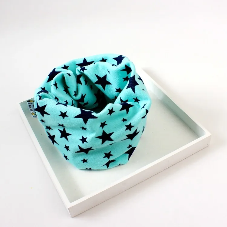 Lovely Star Print Scarfs LIC Girl Cotton Pullover Winter Warm Ring Scarves For Boys Soft Collar Kawaii Snood Children children's