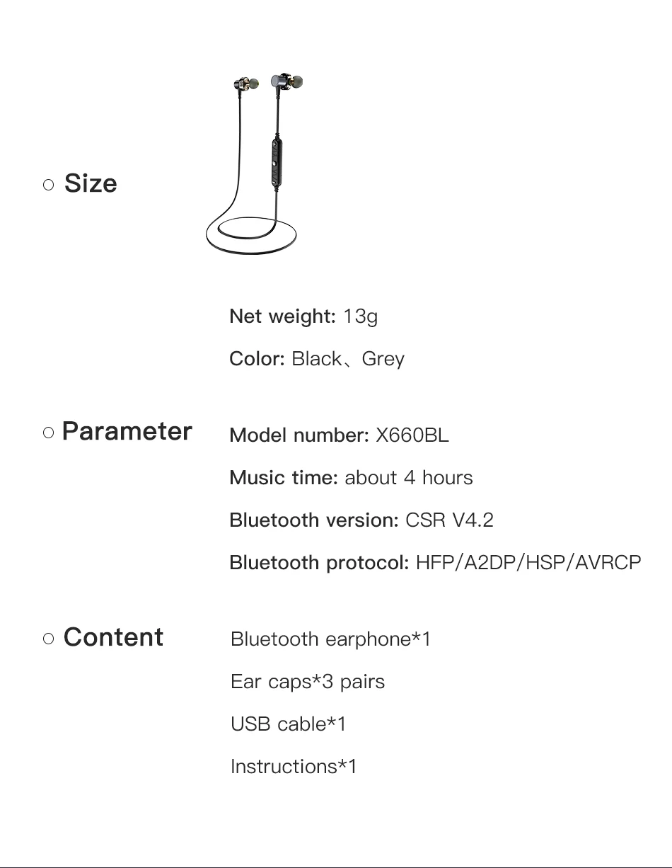 AWEI X660BL Bluetooth наушники, наушники с двойным драйвером, беспроводная гарнитура с микрофоном, басовые стерео наушники для iPhone, Xiaomi, samsung