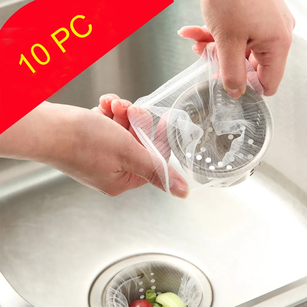 

10PC Kitchen Accessories Practical Food Nut Milk Tea Fruit Juice Coffee Wine Nylon Mesh Net Strain Herb Liquid Filter Bag Sink