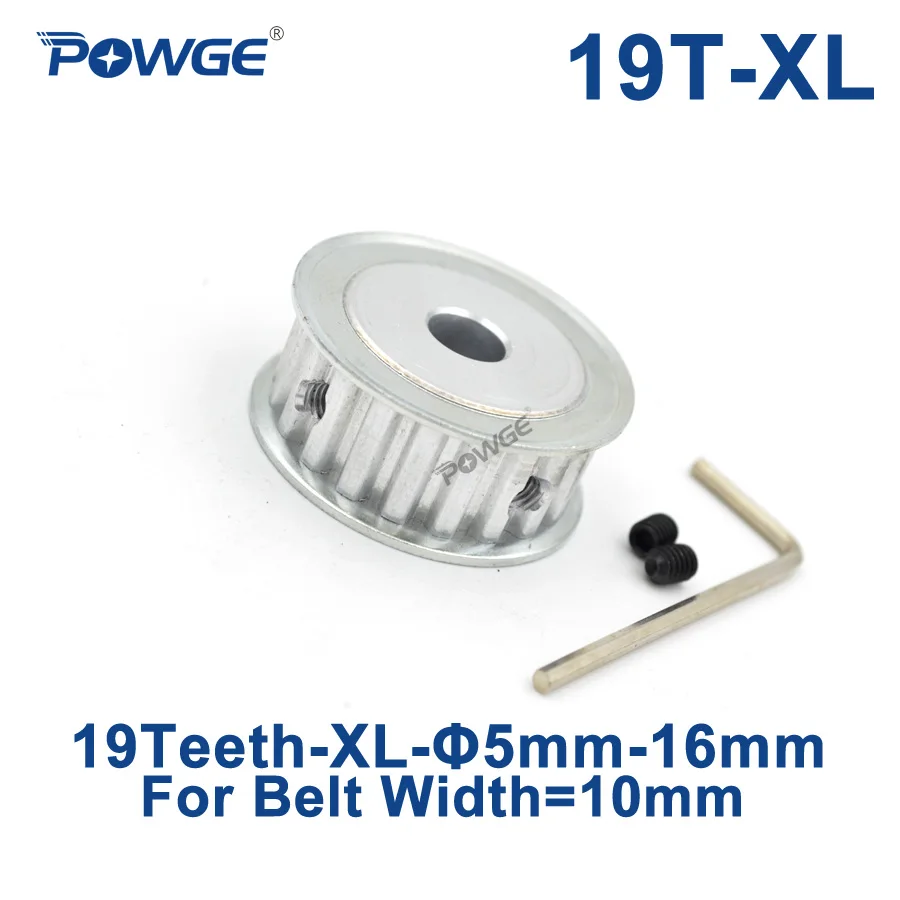 Зубчатый шкив POWGE 19 зубьев XL отверстие 5/6/6.35/7/8/10/12/14/15/16 мм для синхронного ремня