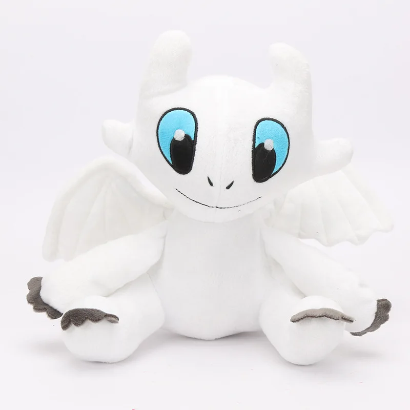 

Movie How to Train Your Dragon White Dragon Toothless Cute Fury Soft Stuffed Animals Doll