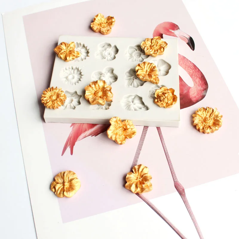 

Many Flowers Fondant Molds Candy Chocolate Pudding Mould Cake Decoration Tools