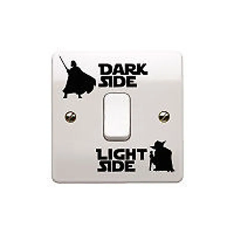 Funny Classic Dark Light Side Switch Sticker Vinyl Wall Sticker 1SS0019