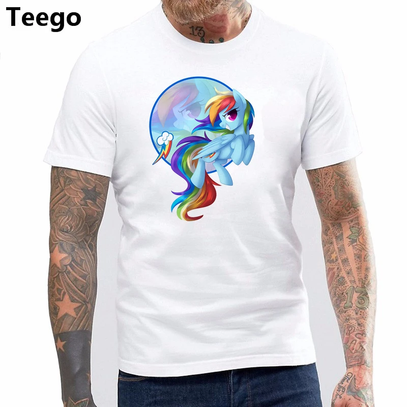 

cotton O-neck printed T-shirt Rainbow Dash T-Shirt