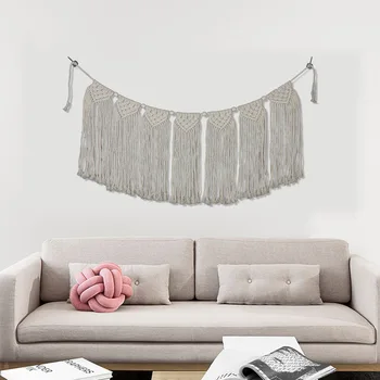 

Macrame Wall Hanging Tapestry Hand Knitted Cotton Bohemian Tapestry Handcraft Handmade Art Retro For Home Decor