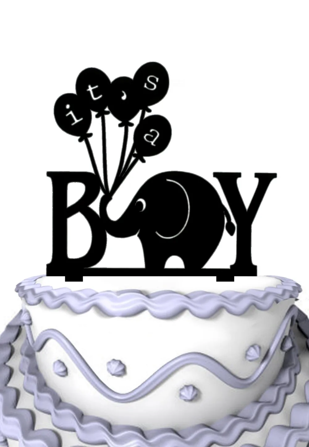 Elephant... It/'s A Boy Cake Topper Baby Shower Cake Topper Baby Cake Topper