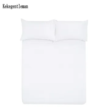 

Kekegentleman 100% Polyester Fitted Sheet,Full Elastic, Deep Pockets Shell-pink white gray Full Queen size