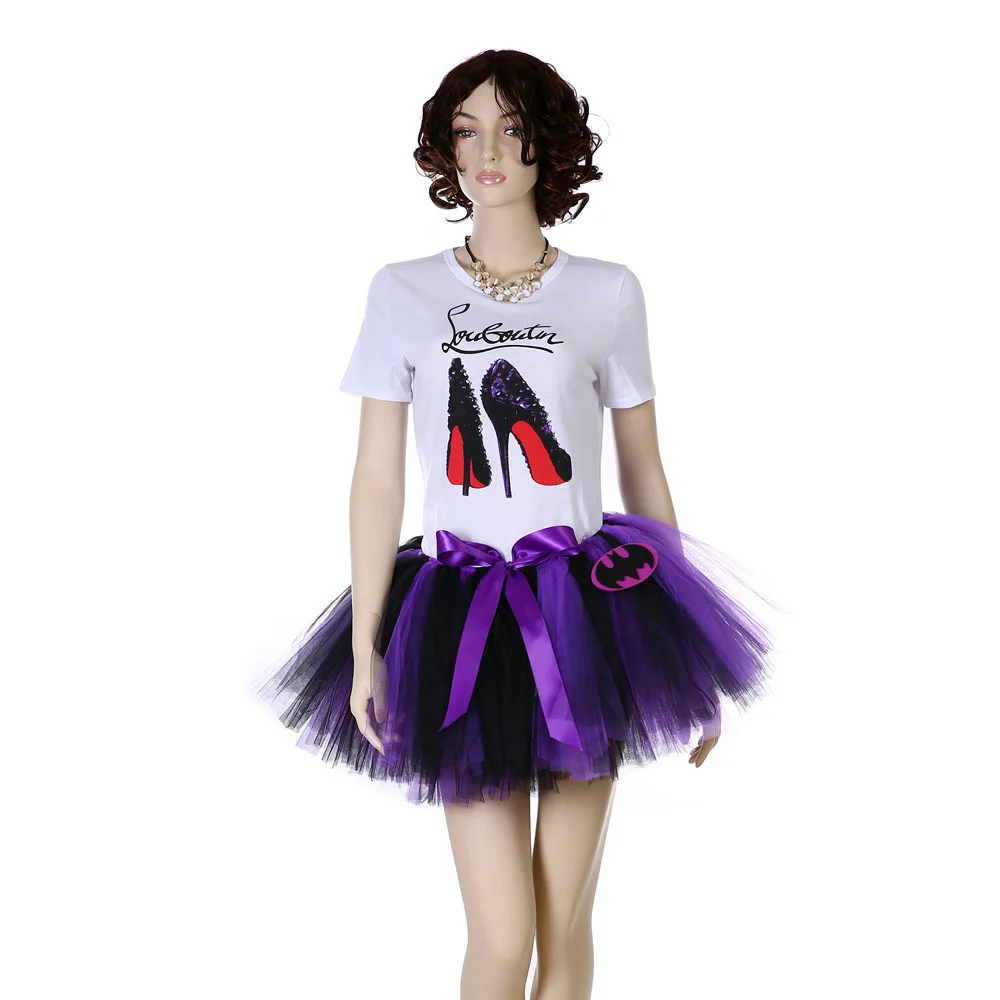 

Halloween Superhero Batman Tutu Skirt Family Matching Clothes Super Heros Knee Length Tulle Skirt Spiderman Photo Shoot Costume