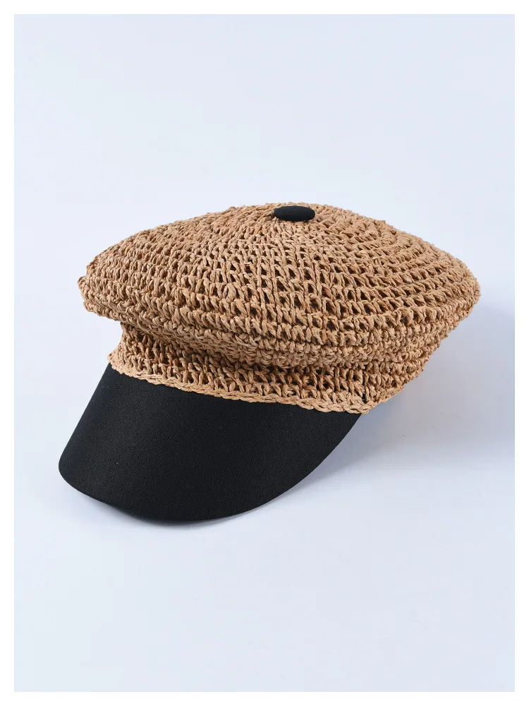 USPOP, новинка, женские весенние кепки newsboy, женские соломенные шляпы от солнца, лоскутные военные кепки, плоский верх, козырек, кепки, восьмиугольные шляпы