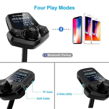 

Wireless Bluetooth in-Car Audio Transmitter Adapter Vehicle 4dbm Bluetooth 87dBuv/107dBuv MP3 0.5-2M Player