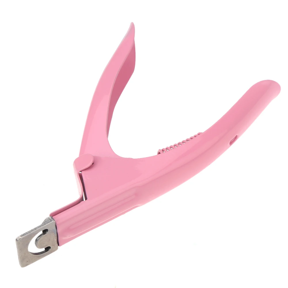 Розовый маникюрный резак для ногтей из нержавеющей стали, клипер для ногтей, акриловый гель, накладные кончики для ногтей, клипер, инструмент для ногтей