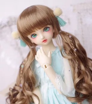 

Doll wigs gold brown color imitation mohair wigs available for 1/4 1/3 BJD SD DD MDD doll accessories for dolls