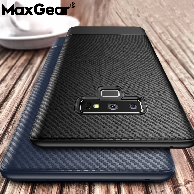

MaxGear Case For Samsung Note 8 9 Luxury Carbon Fiber Ultra Thin Silicone Soft TPU Case for Samsung Galaxy S8 S9 Plus Cover Capa