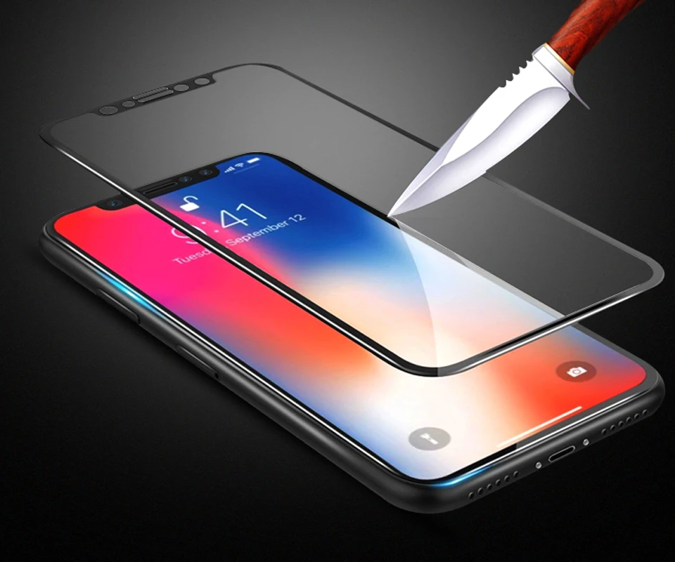 Красный 4D для iphone 6s plus 7 8x9 H Защитная пленка для экрана для iphone x 6s 7 8 Plus 4D Закаленное стекло пленка для iphone 6 7