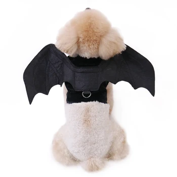 

Pet Dog Cat Cosplay Clothes Cute Halloween Bat Wings Costume Coat Jacket For Puppy Kitten Fashion Harness Outfit Black