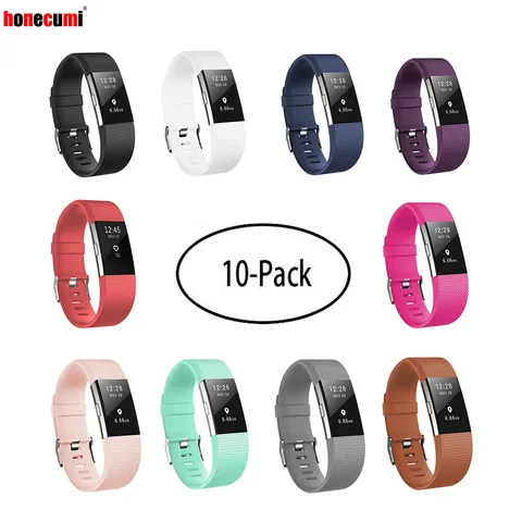 Pacote para Fitbit Pulseira para Fitbit Carga Honecumi Cinta Durável Acessório Aptidão Substituição Banda Mulheres Homens 10 2