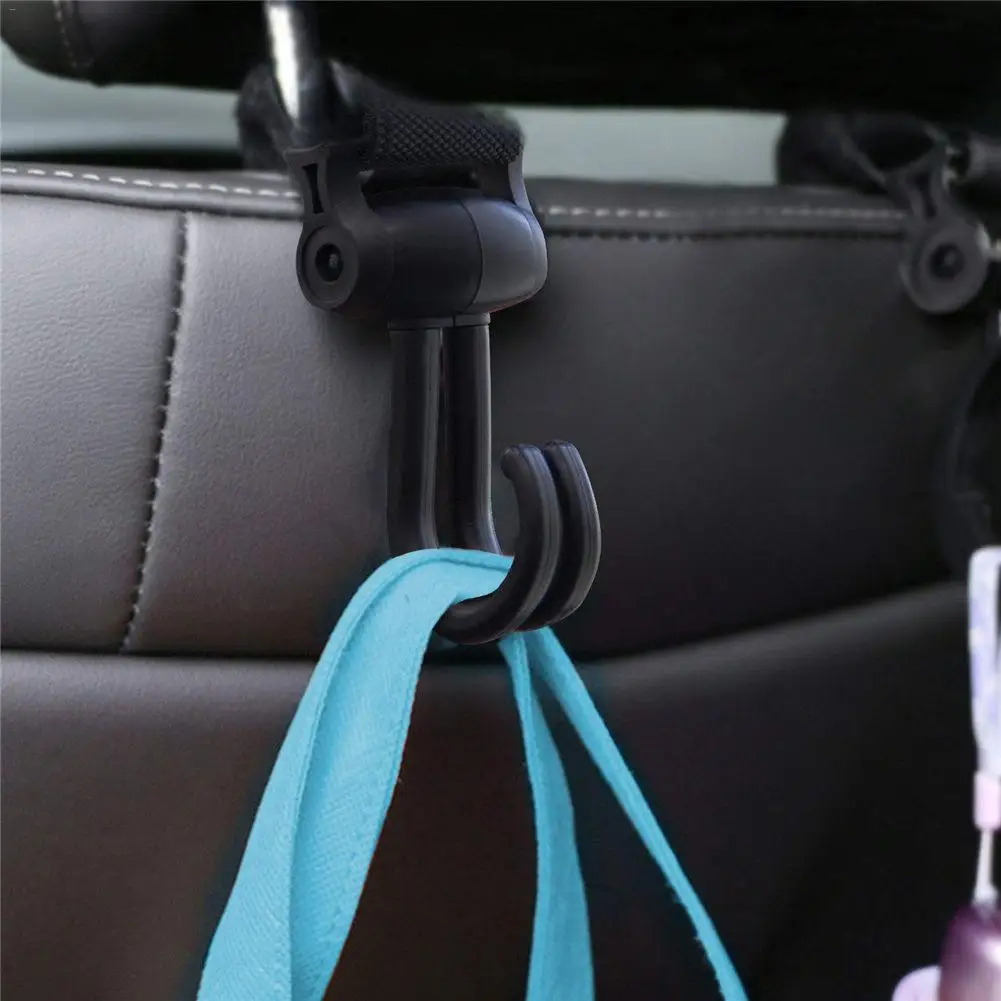 2PCS Baby Stroller Plastic Hook 360 Rotating Double Hooks Wheelchair Hooks Perfect Roller Accessories Hold Your Diaper Bag