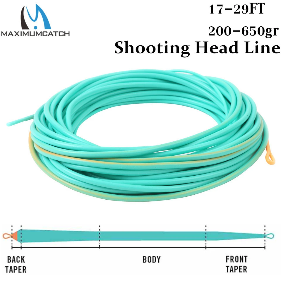 Maximumcatch フィッシングヘッド 2つの溶接ループを備えたフライフィッシングライン 17 29ft 0 650gr ダブルカラーフローティング Shooting Head Fly Line Floating Fly Linefly Line Aliexpress