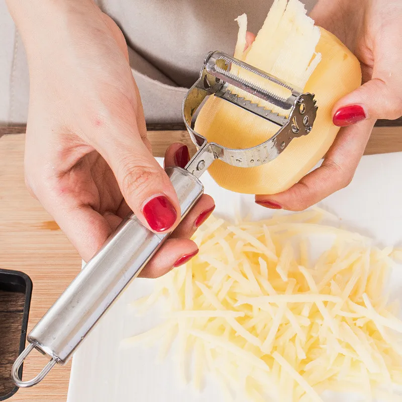 

Multifunctional Stainless Steel Peeler Zester for Apple Fruit Vegetables Potato Masher Ricer Shredder Slicer Potato Grater Tool