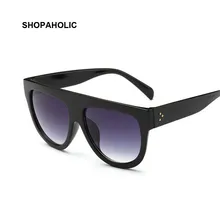 Flat Top Mirror Vintage Sunglasses Women Brand Design Sun Glasses for Women Rivet Ladies Sunglasses female Oculos De Sol Shades
