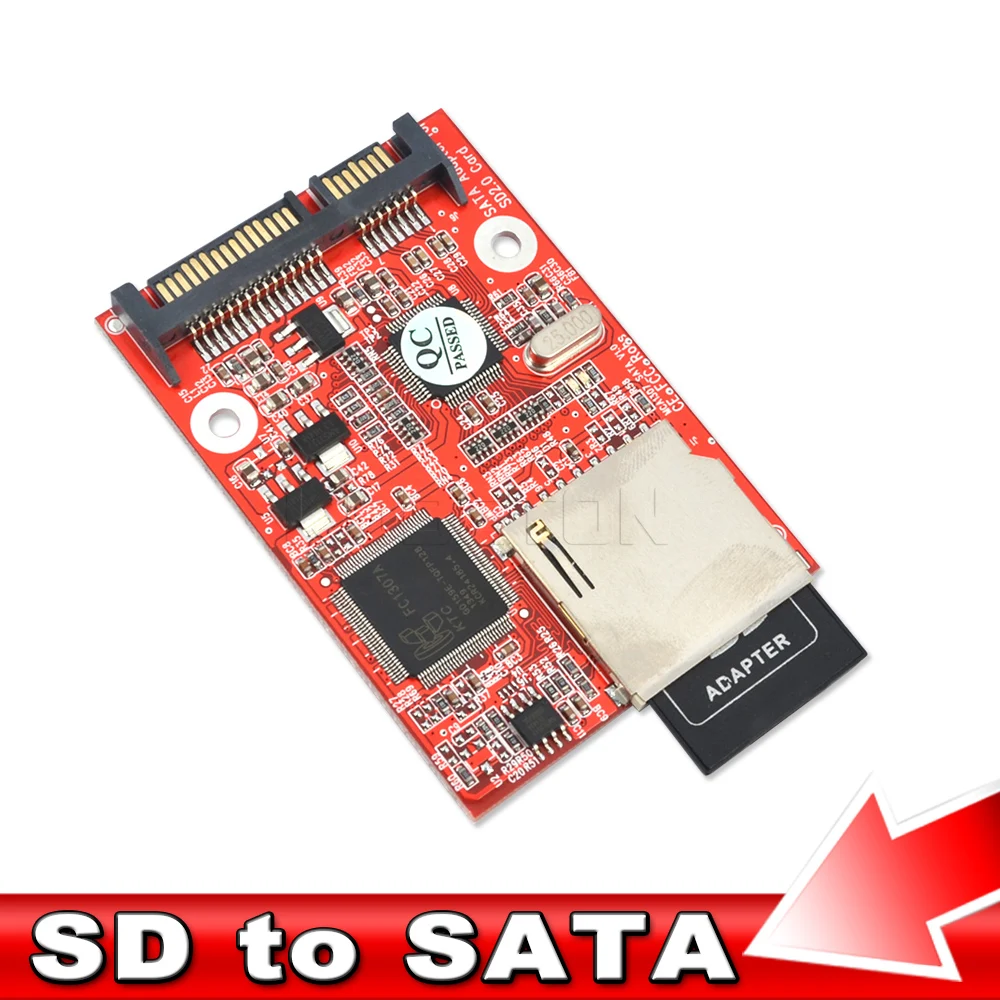 

SD SDHC MMC To SATA 7+15 pin 2.5" HDD Hard Disk Drive Secure Converter Adapter for Windows DOS 98 XP 7 8 Vista Linux