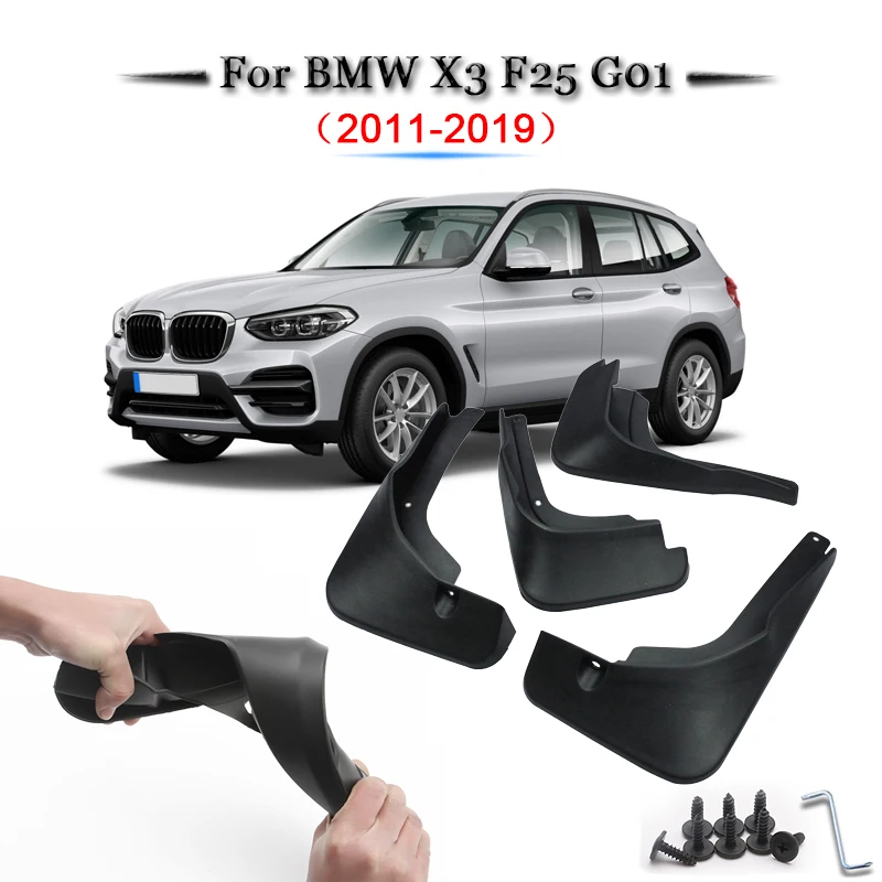 

Car Styling ABS Car Mud Flaps Splash Guard Mudguard Mudflaps Fenders External Cover Car Accessories For BMW X3 F25 G01 2011-2019
