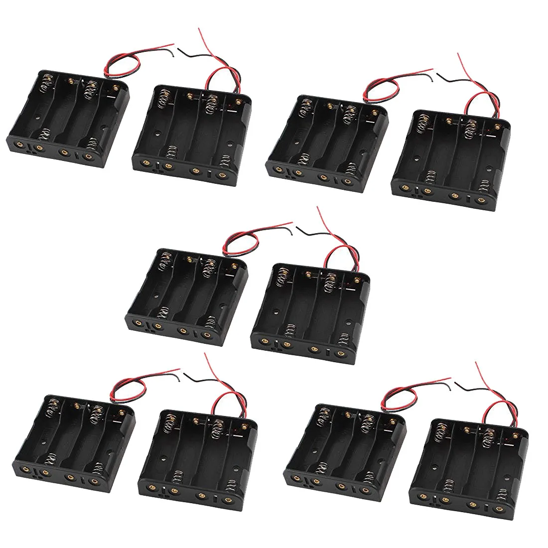 MAHA Hot Wired 4 x 1.5V AA Battery Holder Plastic Case Storage Box 10