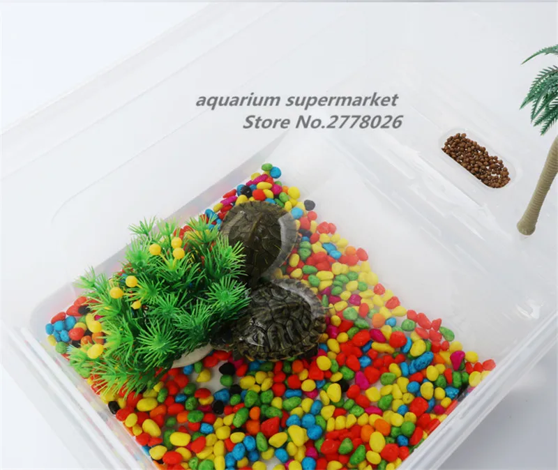 HONGYI 1 piece fish tank turtle reptile house tortoise breeding box turtle tank turtle resting place bare cylinder S/M/L size