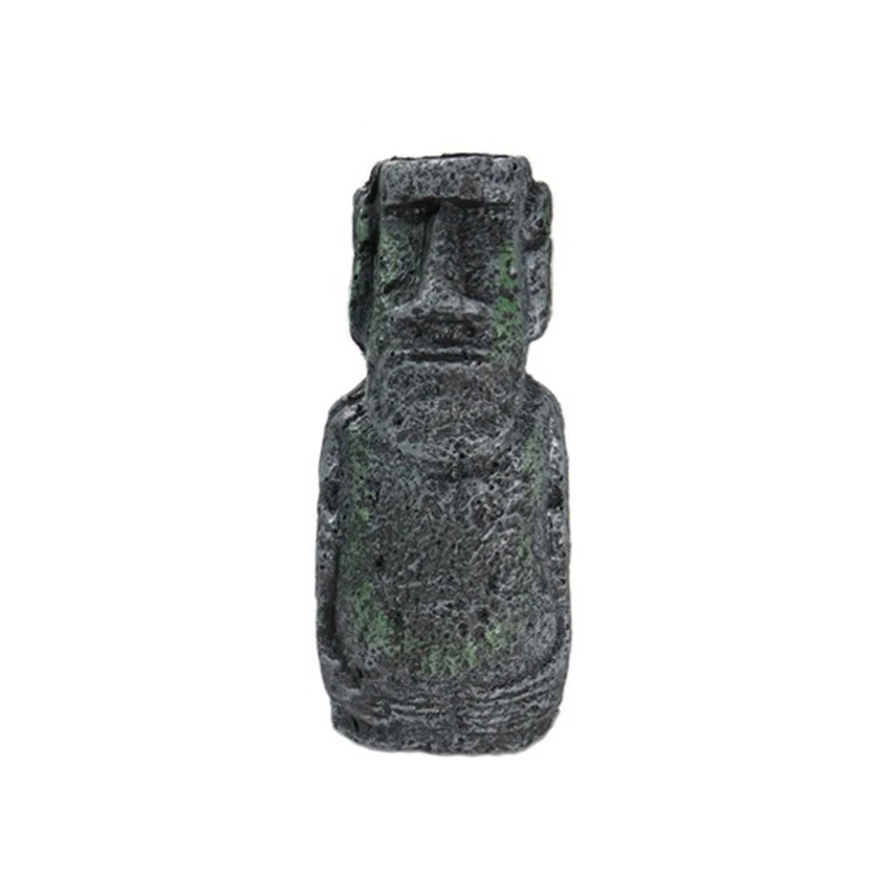 Пасхальный каменный остров статуя S размер аквариума украшения Ahu Akivi Moai монолитная статуя аквариум орнамент 12,9*5,5 см