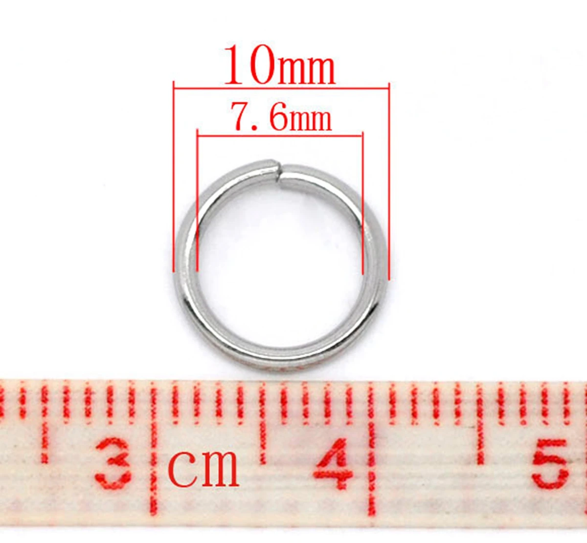 Ювелирные аксессуары 100 шт нержавеющая сталь открытый Овальный прыжок кольцо подходит DIY 8 мм x 5 мм - Цвет: 10mmx1.2mm 50pcs