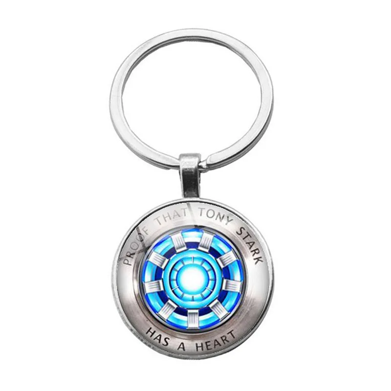 

2019 Iron Man Tony Stark Keychain Marvel The Avengers 4 Endgame Quantum Realm Series Key Ring Car Key Chain Holder Porte Clef