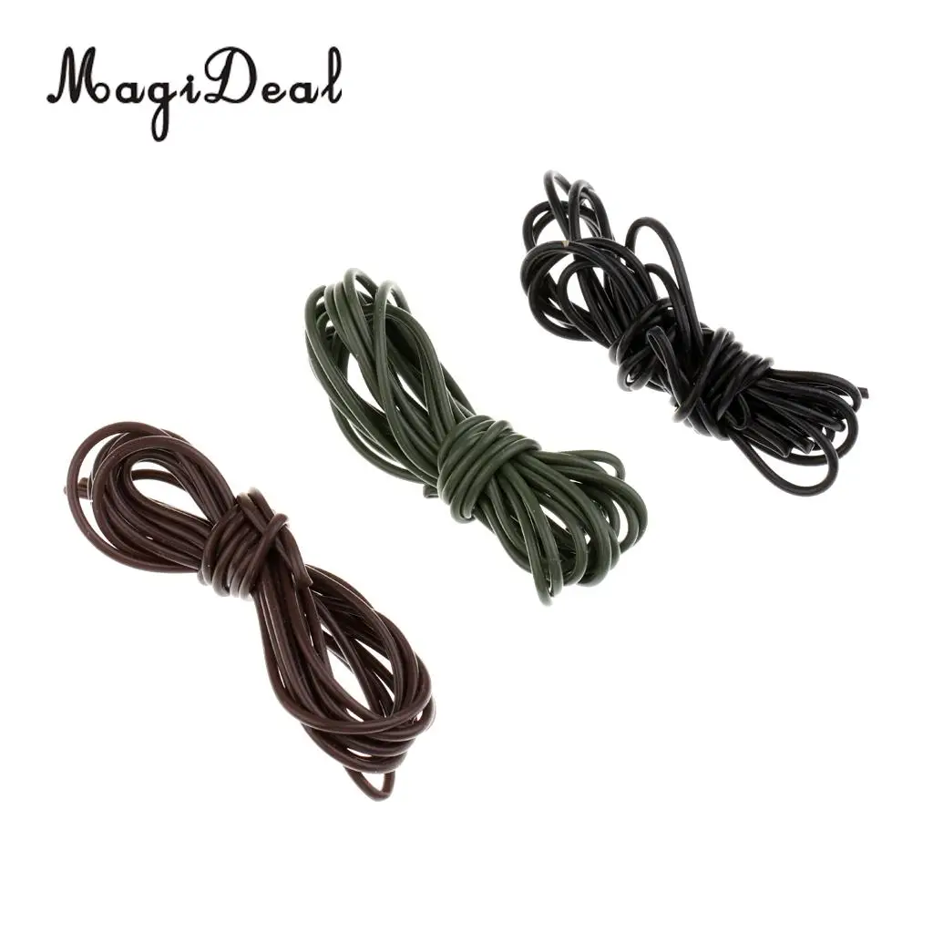 MagiDeal 3Pcs Professional Silicone Rig Tubing 1.0mm Inner Diameter for outdoor  Carp Fishing Hair Rigs Tube Including 3 Colors