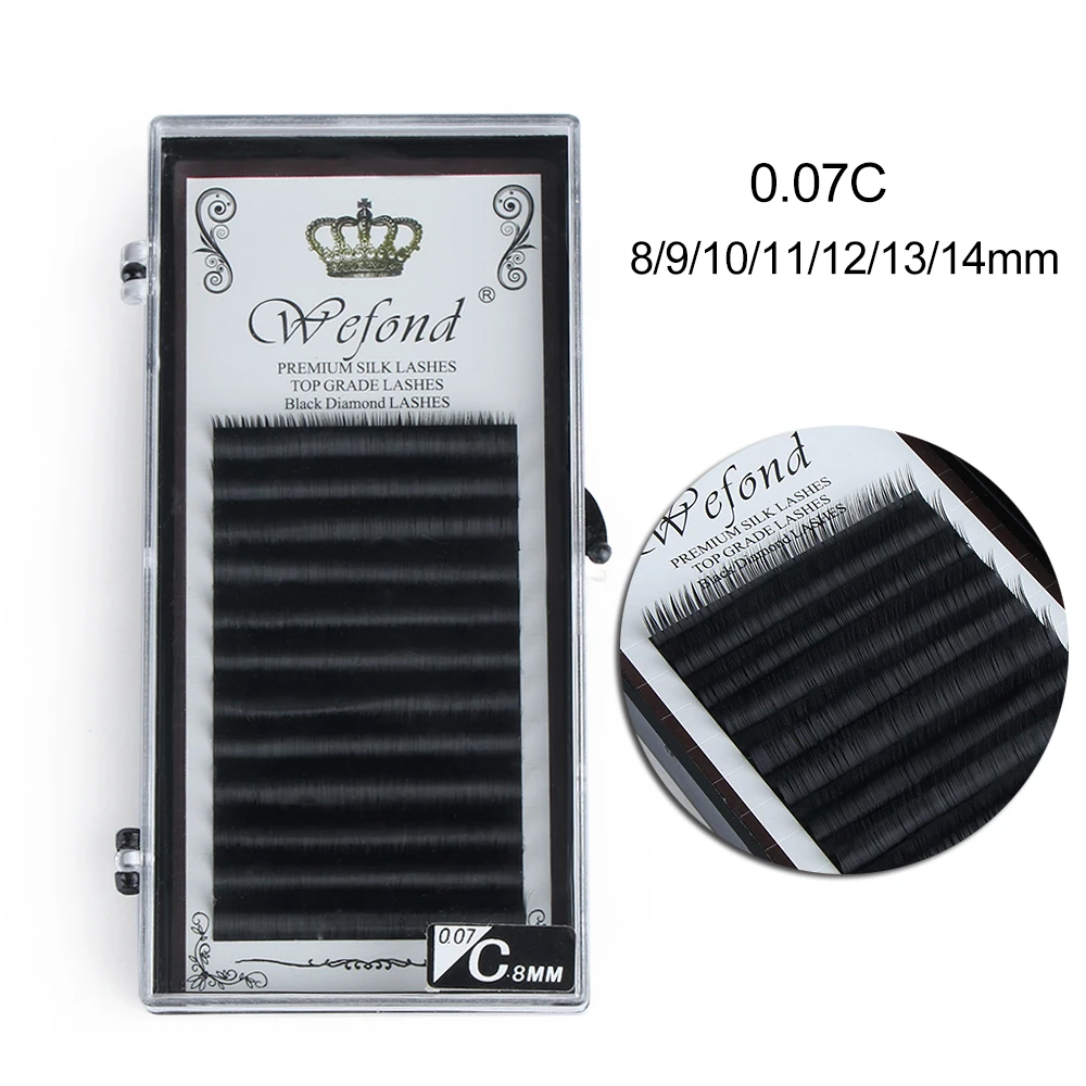 

New 0.07 C Curl Faux Mink False Eyelashes Individual Natural Fake Eye Lashes Extension 8/9/10/11/12/13/14 mm Makeup Tools