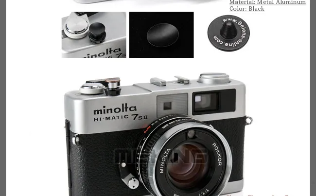 Selens цветная цифровая камера Мягкая Кнопка затвора с винтом черная выпуклая для Leica roleiflex Fuji Nikon Canon Hasselblad