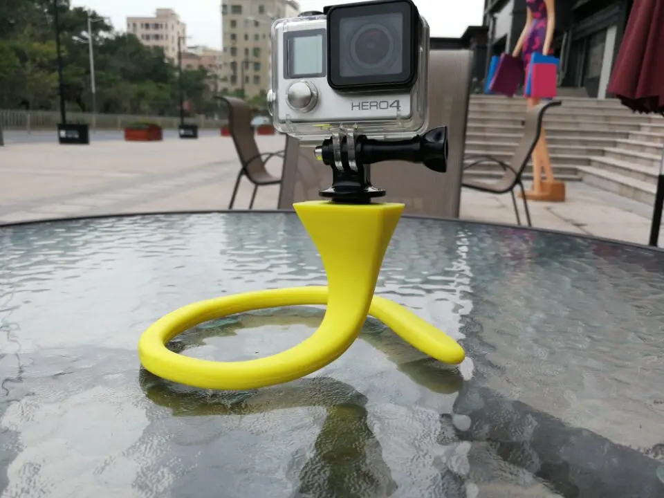 Gekkopod мини камера штатив крепление банан Pod для Gopro Xiao Mi Yi SJ4000 Экшн камера для iphone7 6s подголовник автомобиля селфи палка