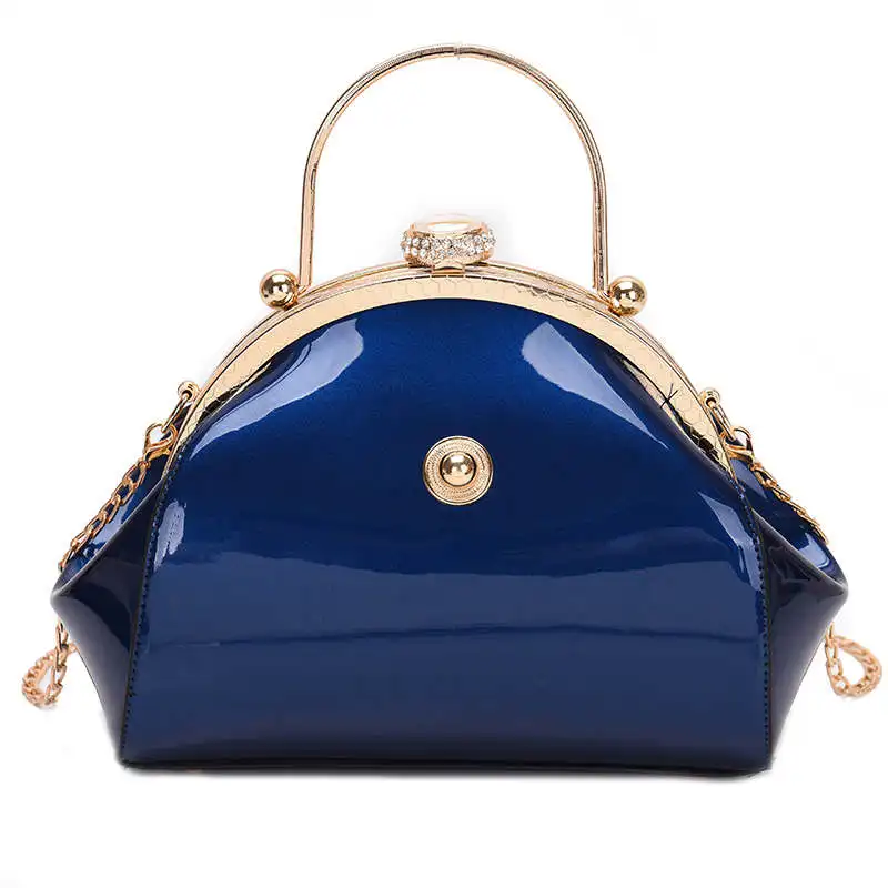 Кожаная дизайнерская сумка, женские сумки, модная маленькая сумка на плечо, красная сумка-тоут, женская сумка-мессенджер, женская сумка на цепочке через плечо, Bolsas - Цвет: blue
