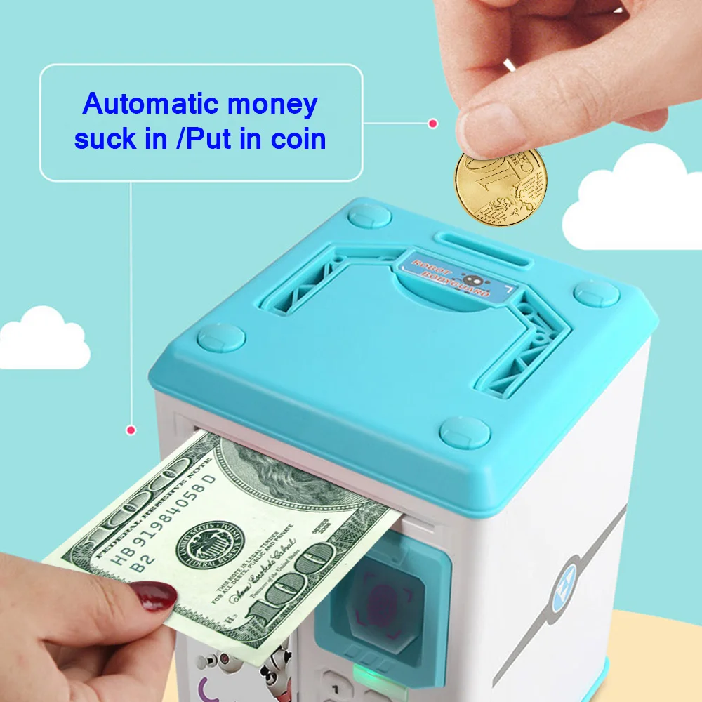 Новые творческие отпечатков пальцев Электронная Копилка ATM пароль деньги Касса копилка для монет для детей подарок на день рождения
