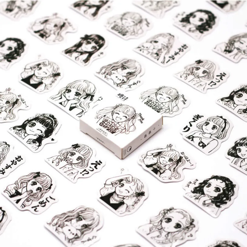 

40pcs/set Home Sister Stationery Stickers Diary Pack Posted It Kawaii Planner Scrapbooking Stationery Escolar School Supplies