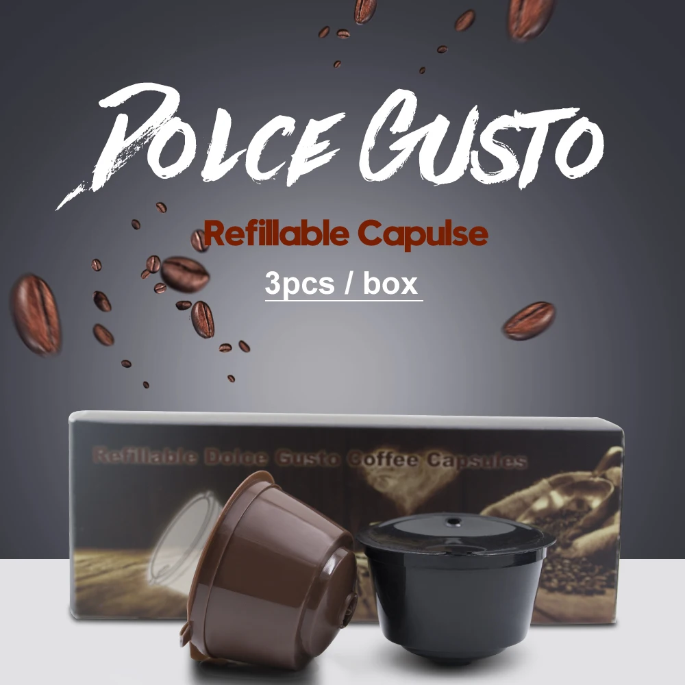 

3/6pcs New Type Refillable Dolce Gusto Coffee Capsules Dolce Gusto Reusable Capsule Refill Dolce Gusto Capsules Coffee Filte