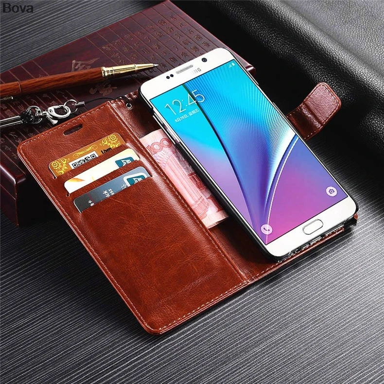 Чехол с держателем для карт Samsung Galaxy Note 5 N9200 N920F кожаный чехол из искусственной