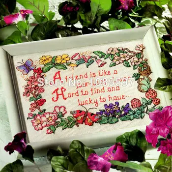

Fishxx Cross-Stitch Col130-3 flowers [A true friend] English boudoir 11ct 14ct kit