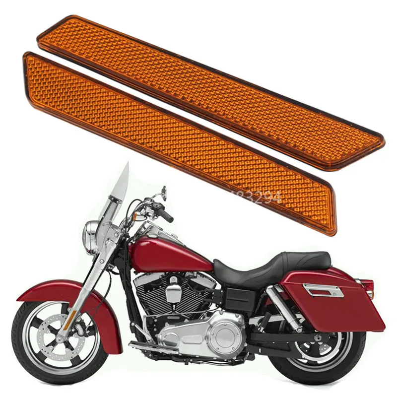Amber Reflectors Latch Covers Saddlebags Safety Side Visibility