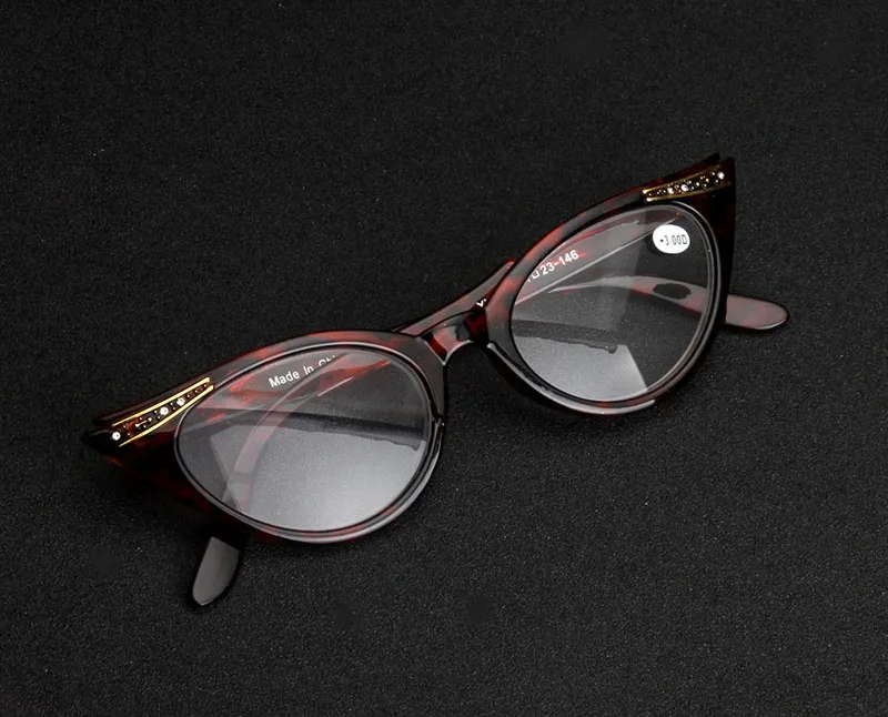 Очки для чтения «кошачий глаз» Для женщин дальнозоркостью тонкий очки с пружинным шарниром очки для чтения 1,5 2,0 2,5 3,0 3,5 диоптрий