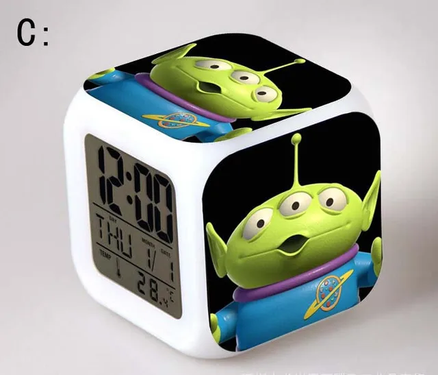 Toy story buzz lightyear Alarm Clocks,Glowing LED Color Change Digital