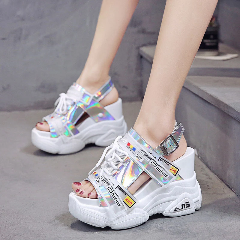 

Summer Women Sandals Platform Sandals Women Thick Sole Casual 11 Ultra Hight Increase Woman Shoes Slippers Slides Sandalias