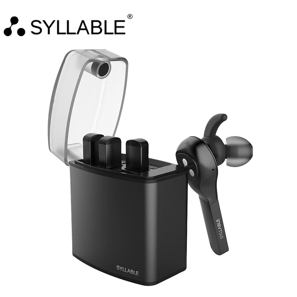 SYLLABLE D9X TWS Detachable Battery Wireless Bluetooth V4 2 Earphone Portable Lighter Charge Case Bluetooth Headset
