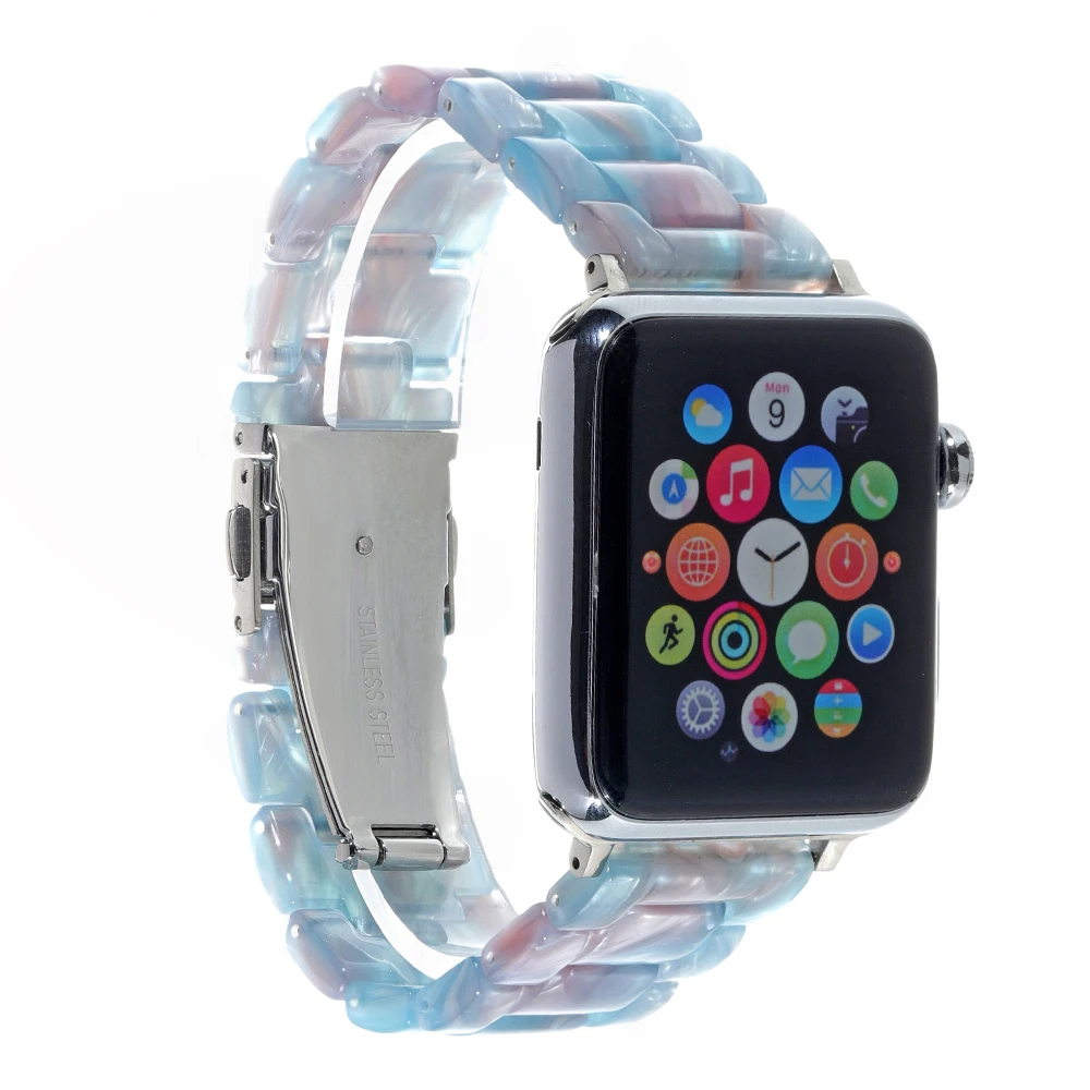 

Fashion Watch Strap for APPLE Watch3/2/1 38/42MM Strap Resin Material Ladies Men Bracelet Wrist Belt Watch Accessories Watchband